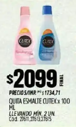 Supermercados Yaguar Quita esmalte cutex oferta