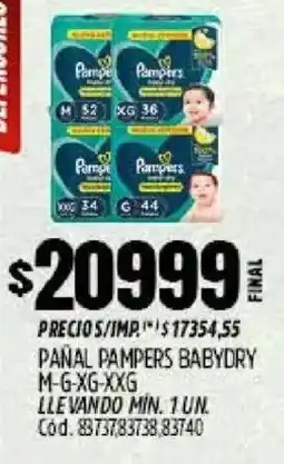 Supermercados Yaguar Pampers pañal babydry oferta