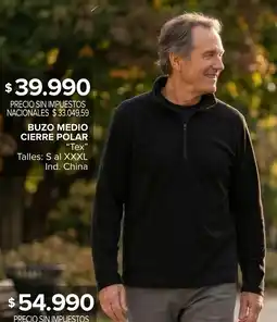 Carrefour Maxi Tex buzo medio cierre polar oferta