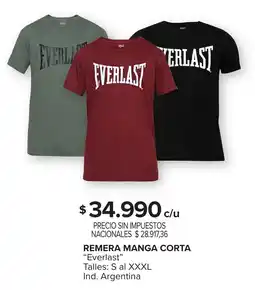 Carrefour Maxi Everlast remera manga corta oferta