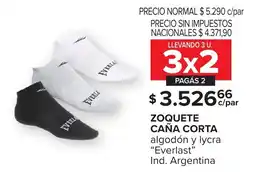 Carrefour Maxi Everlast zoquete caña corta algodón y lycra oferta