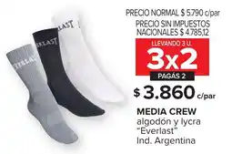 Carrefour Maxi Everlast media crew algodón y lycra oferta