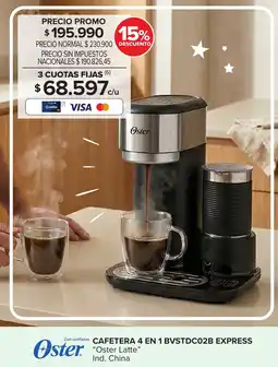 Carrefour Maxi Oster cafetera 4 en 1 bvstdc02b express oferta