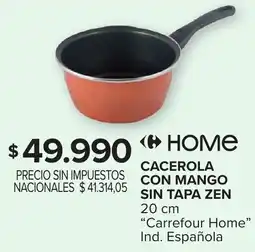 Carrefour Maxi Carrefour home cacerola con mango sin tapa zen oferta