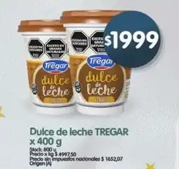 Supermercados Buenos Días Tregar dulce de leche oferta