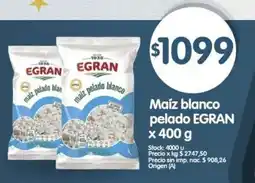 Supermercados Buenos Días Egran maíz blanco pelado oferta