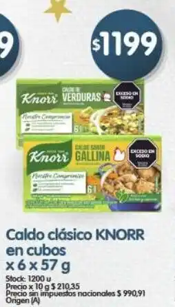 Supermercados Buenos Días Knorr caldo clásico en cubos oferta