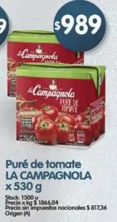 Supermercados Buenos Días La campagnola puré de tomate oferta