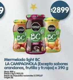 Supermercados Buenos Días Bc la campagnola mermelada light oferta