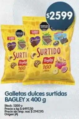 Supermercados Buenos Días Bagley galletas dulces surtidas oferta