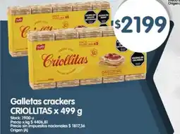 Supermercados Buenos Días Criollitas galletas crackers oferta