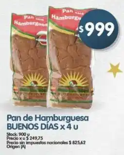 Supermercados Buenos Días Buenos dias pan de hamburguesa oferta