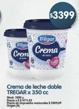 Supermercados Buenos Días Tregar crema de leche doble oferta