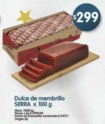 Supermercados Buenos Días Serra dulce de membrillo oferta