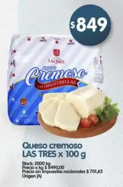 Supermercados Buenos Días Las tres queso cremoso oferta