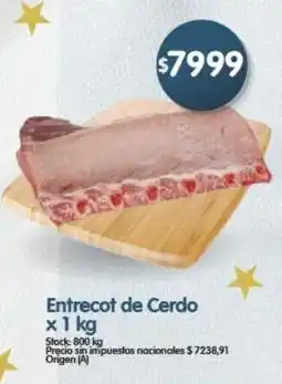 Supermercados Buenos Días Entrecot de cerdo oferta