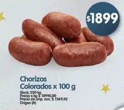 Supermercados Buenos Días Chorizos colorados oferta