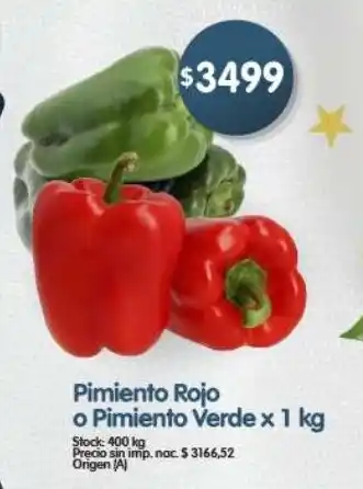 Supermercados Buenos Días Pimiento rojo o pimiento verde oferta