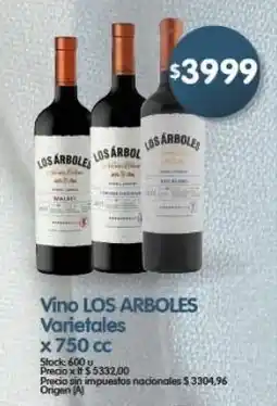 Supermercados Buenos Días Los arboles vino varietales oferta