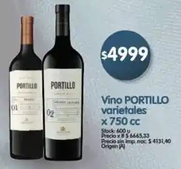Supermercados Buenos Días Portillo vino varietales oferta