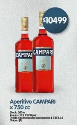 Supermercados Buenos Días Campari aperitivo oferta
