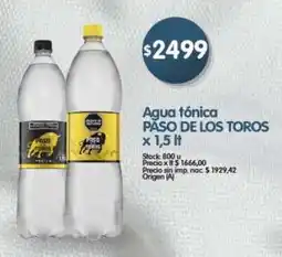 Supermercados Buenos Días Paso de los toros agua tónica oferta