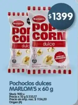Supermercados Buenos Días Marlom's pochoclos dulces oferta
