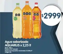 Supermercados Buenos Días Aquarius agua saborizada oferta
