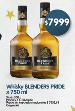 Supermercados Buenos Días Blenders pride whisky oferta