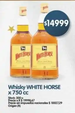 Supermercados Buenos Días White horse whisky oferta