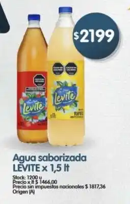 Supermercados Buenos Días Levite agua saborizada oferta
