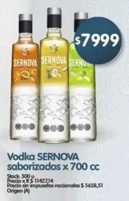 Supermercados Buenos Días Sernova vodka saborizados oferta