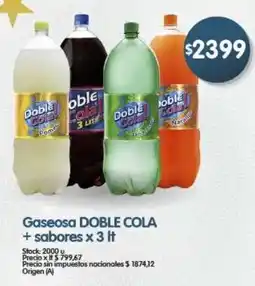 Supermercados Buenos Días Doble cola gaseosa + sabores oferta