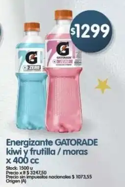 Supermercados Buenos Días Gatorade energizante kiwi y frutilla/moras oferta