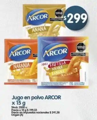Supermercados Buenos Días Arcor jugo en polvo oferta
