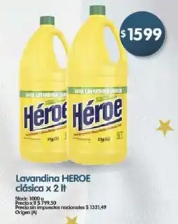Supermercados Buenos Días Heroe lavandina clásica oferta