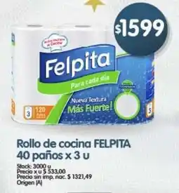 Supermercados Buenos Días Felpita rollo de cocina oferta