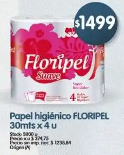 Supermercados Buenos Días Floripel papel higiénico oferta