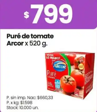 Changomas Arcor puré de tomate oferta