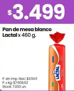 Changomas Lactal pan de mesa blanco oferta