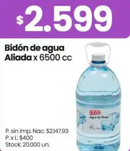 Changomas Aliada bidón de agua oferta