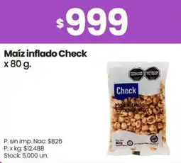 Changomas Check maíz inflado oferta