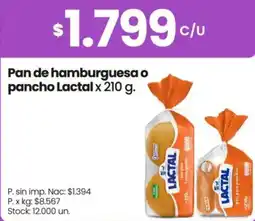 Changomas Lactal pan de hamburguesa o pancho oferta