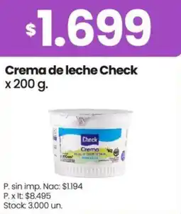 Changomas Check crema de leche oferta