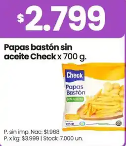 Changomas Check papas bastón sin aceite oferta