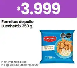 Changomas Lucchetti formitas de pollo oferta