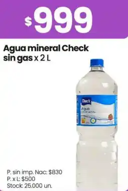 Changomas Check agua mineral sin gas oferta