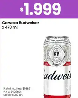Changomas Budweiser cerveza oferta