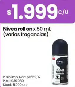 Changomas Nivea roll on oferta