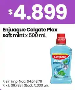 Changomas Colgate plax enjuague soft mint oferta